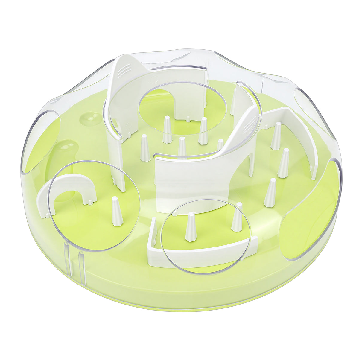 Interactive Cat Puzzle Feeder – Food-Hiding Enrichment Toy with Adjustable Outlet, Green – view 4