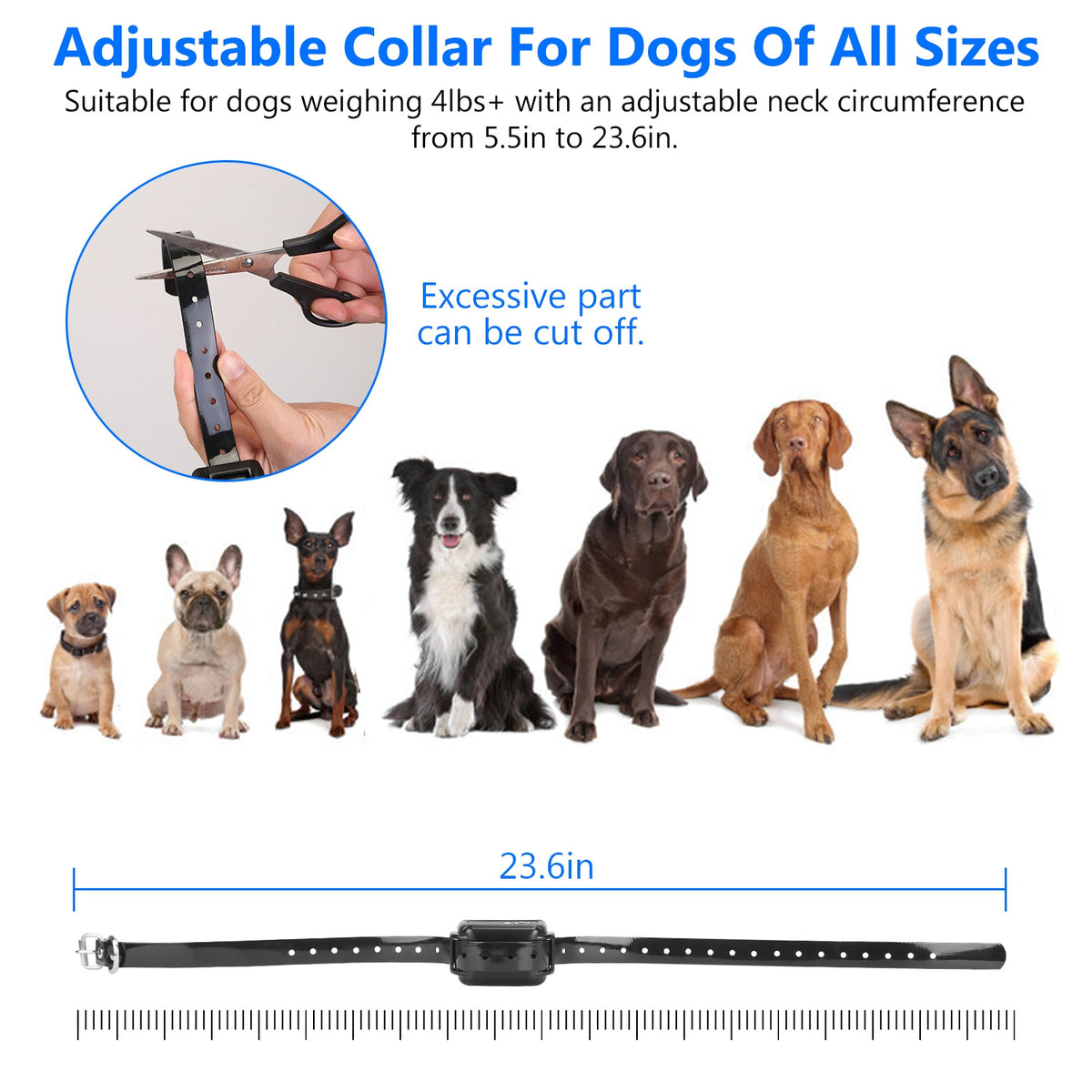 Wireless Dog Fence System – 131–722 ft Adjustable Boundary, Tone &amp; Static, IP67 – view 4