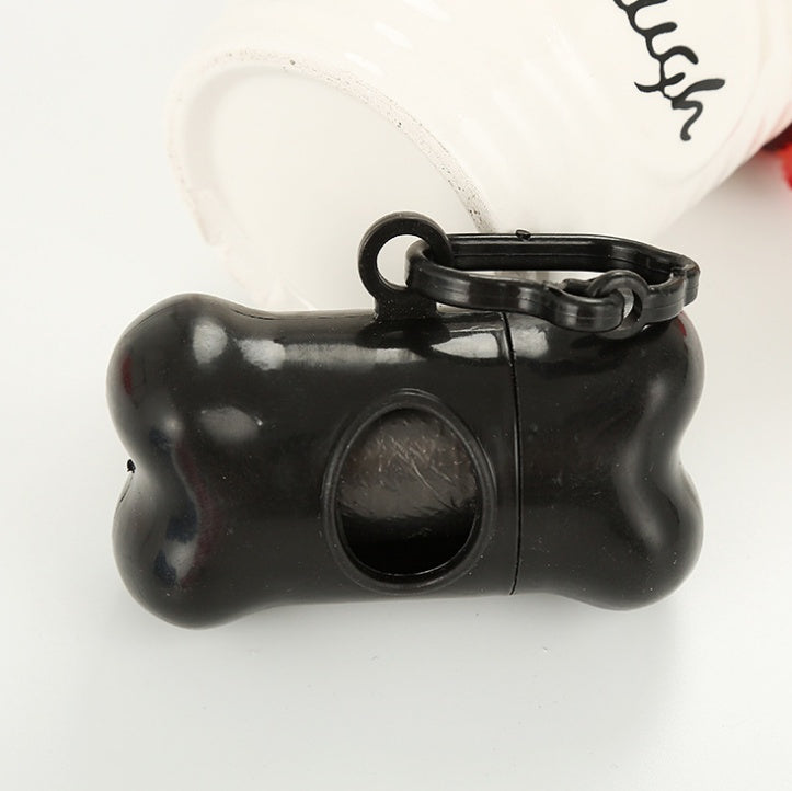 Bone-Shaped Poop Bag Dispenser with Clip – Refillable Dog Waste Bag Holder &amp; Refill Rolls