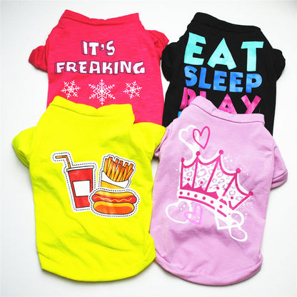 Printed Cotton Dog Tank Vest for Small Dogs – Breathable Summer Shirt – view 4