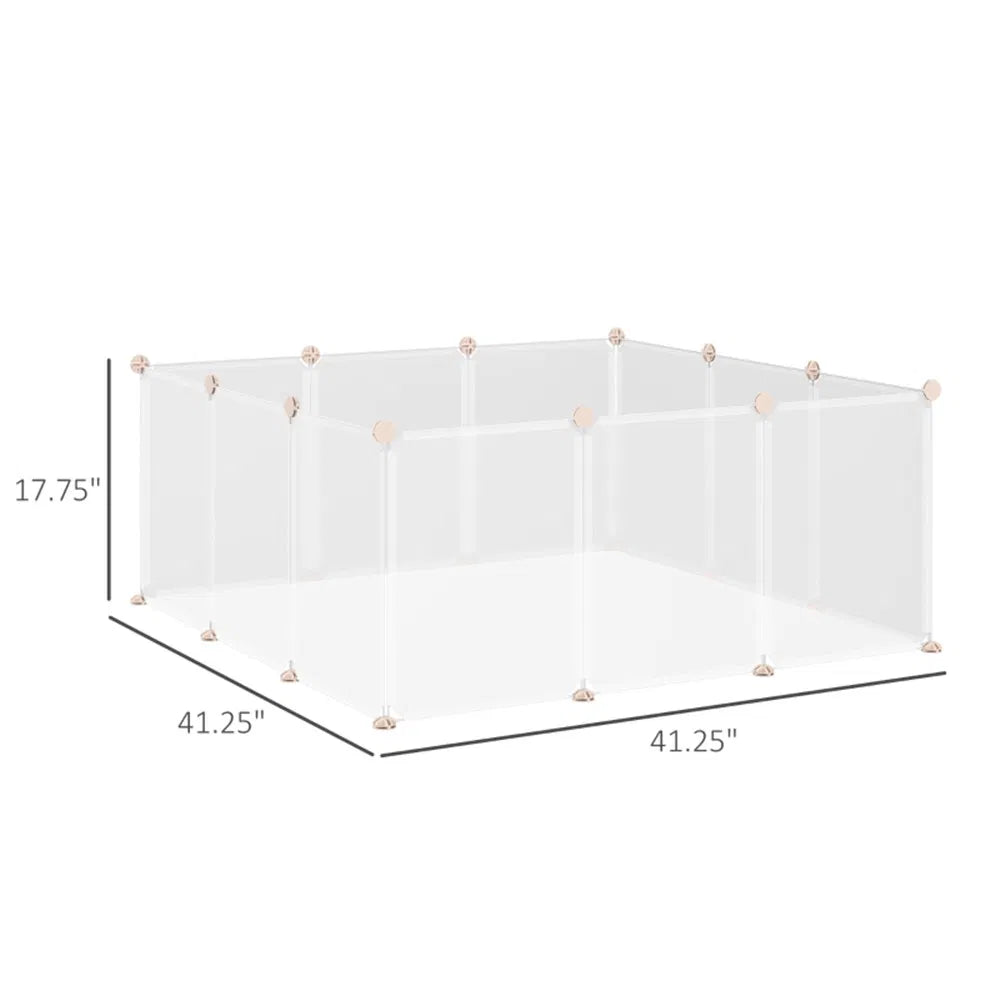 Small Animal Playpen – 12-Panel DIY Pen for Rabbits &amp; Guinea Pigs, 41 x 41 in – view 3