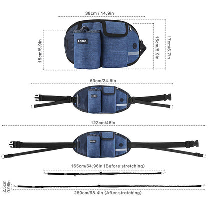 Hands-Free Dog Walking Waist Bag – Running Belt with Treat Pouch – view 7