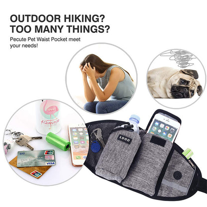 Hands-Free Dog Walking Waist Bag – Running Belt with Treat Pouch – view 4
