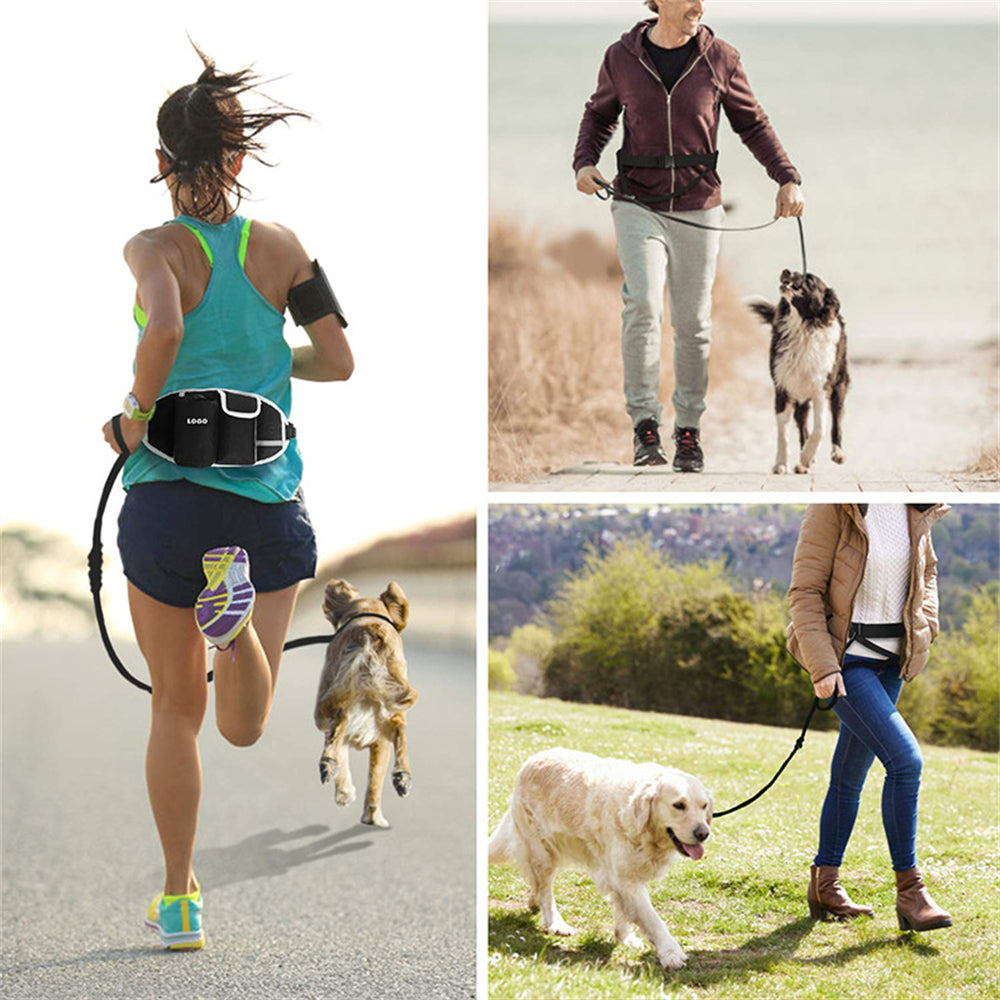 Hands-Free Dog Walking Waist Bag – Running Belt with Treat Pouch