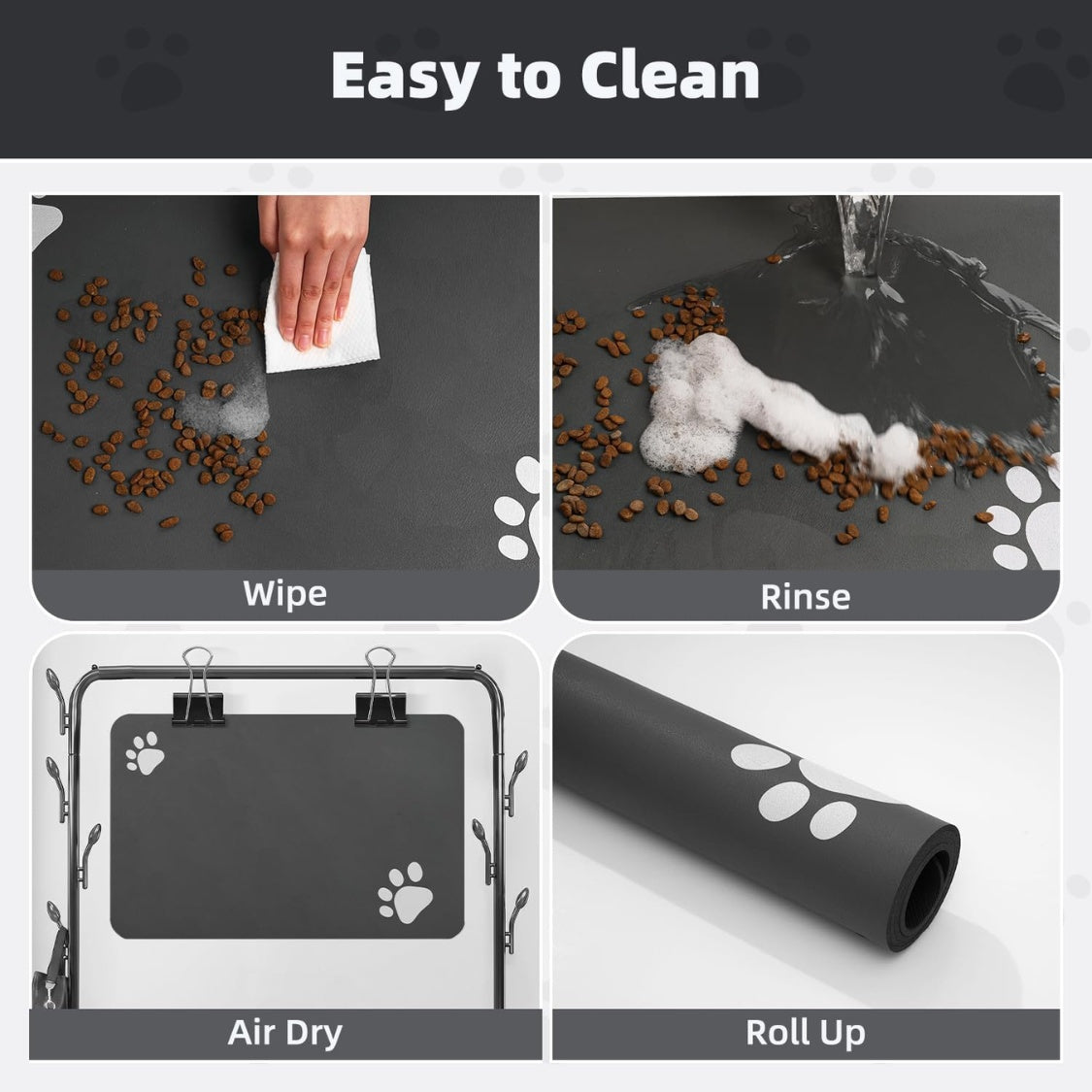 Absorbent Pet Feeding Mat for Dog &amp; Cat Bowls – Quick-Dry, Non-Slip Rubber Backing – view 3