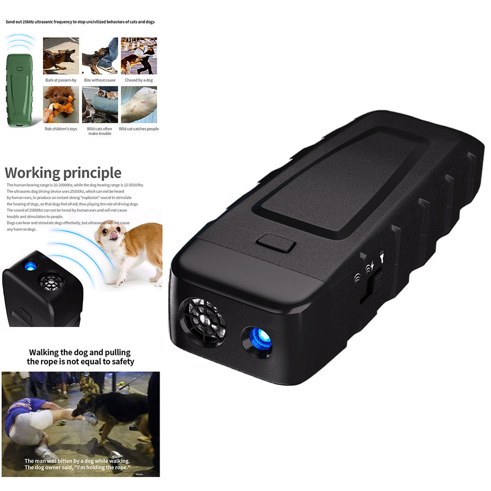Handheld Ultrasonic Dog Bark Deterrent – Rechargeable, No Shock