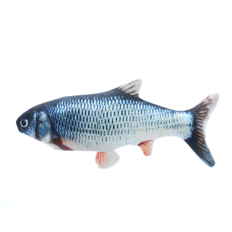 Electric Flopping Fish Cat Toy – 11.8 in Soft Plush Fish with Catnip Pocket, Tap-Activated – view 4