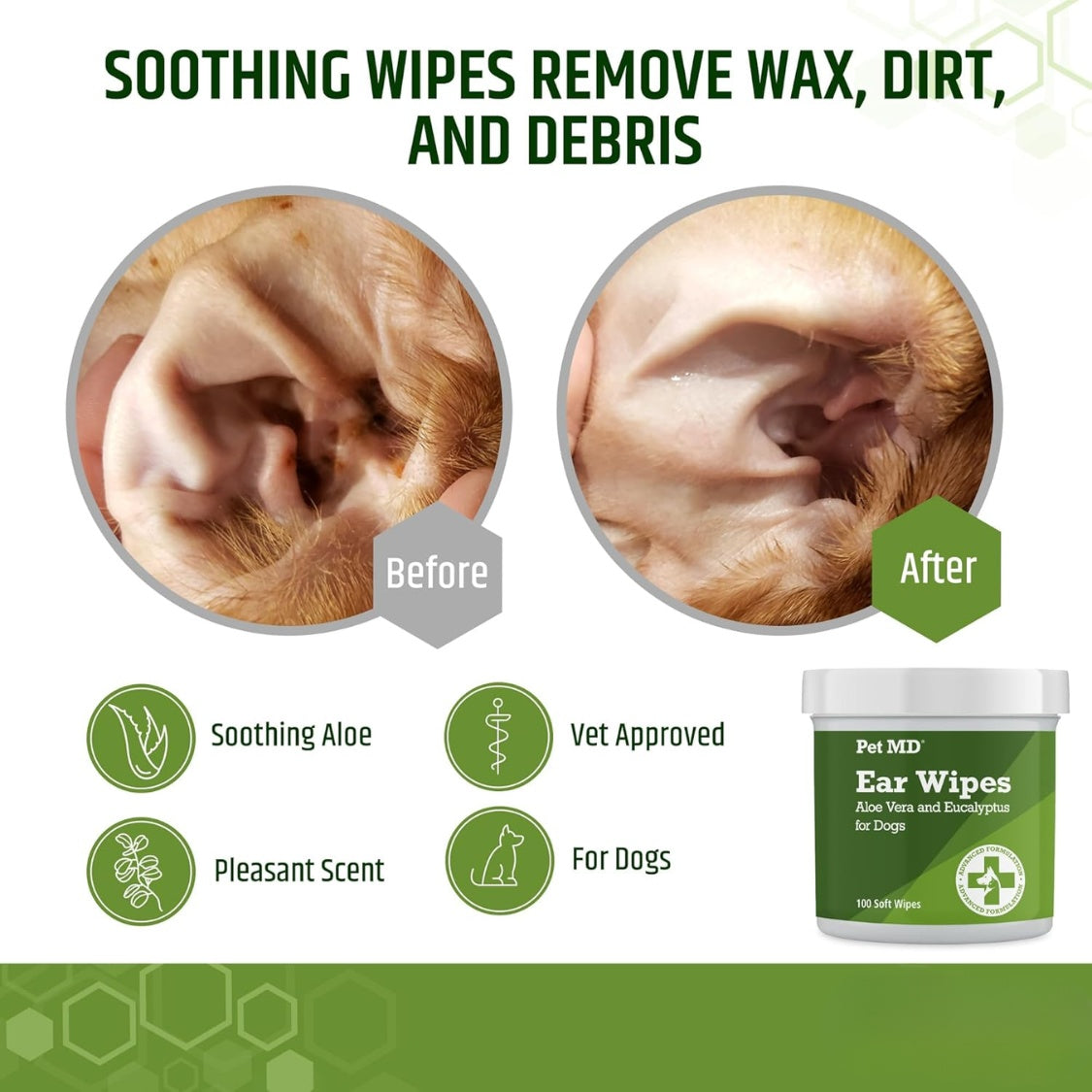 Disposable Dog Ear Cleaning Wipes – 100-Count Pre-Moistened Pads for Dogs Over 12 Weeks – view 3