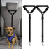 Dog Car Seat Belt Headrest Restraint 2-Pack – Adjustable 18–30 in Nylon Safety Leads, Black