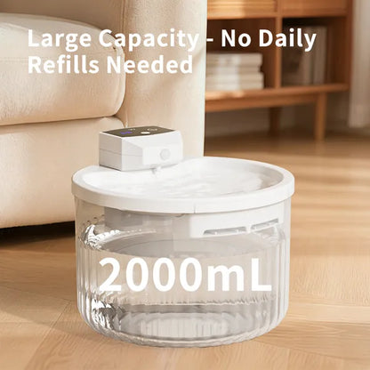 Large Capacity Automatic Cat Water Fountain with Quiet Pump, White – view 3