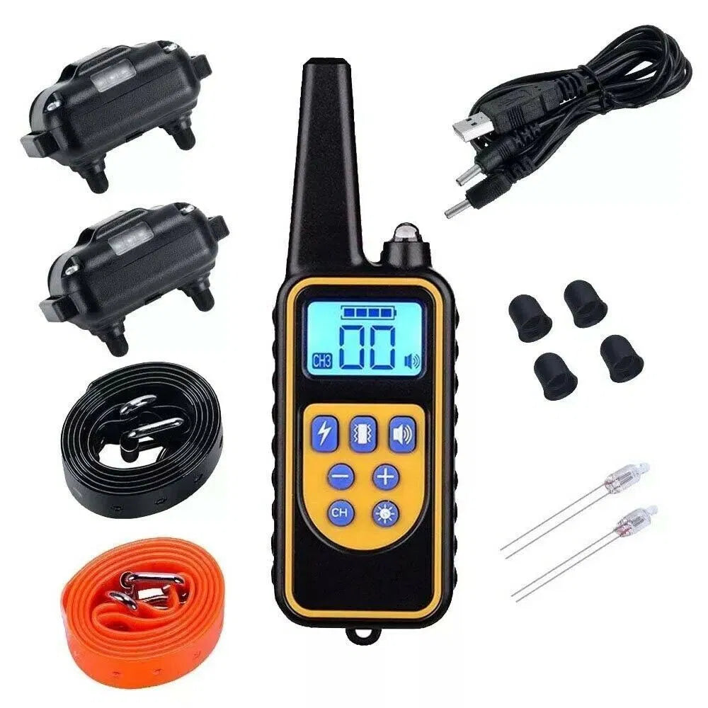 Rechargeable Remote Dog Training Collar – Waterproof Trainer with 3000 ft Range, for 1 or 2 Dogs – view 2