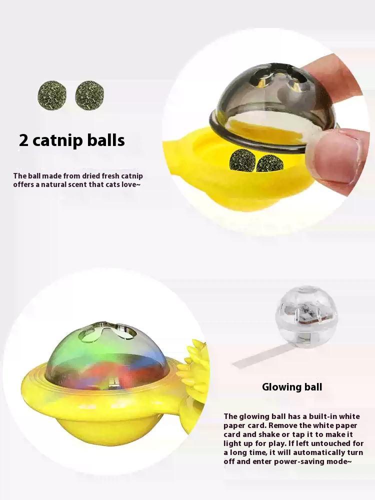 Windmill Cat Toy Set with Rotating Disk, Feather Teasers and Tumbler for Indoor Cats – view 7