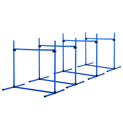 4-Piece Dog Agility Starter Kit – Adjustable Height Jump Bars with Carry Bag, Blue – view 9