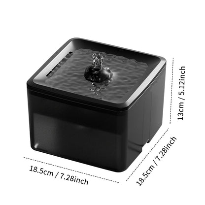 Square Pet Water Dispenser – Simple Water Station for Cats &amp; Dogs, White or Black – view 8