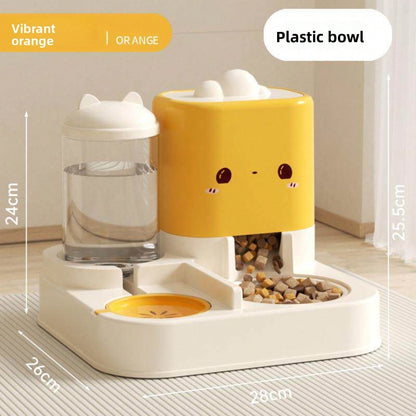2-in-1 Gravity Pet Feeder and Water Dispenser – 2300 ml Food &amp; 1000 ml Water, Green – view 5