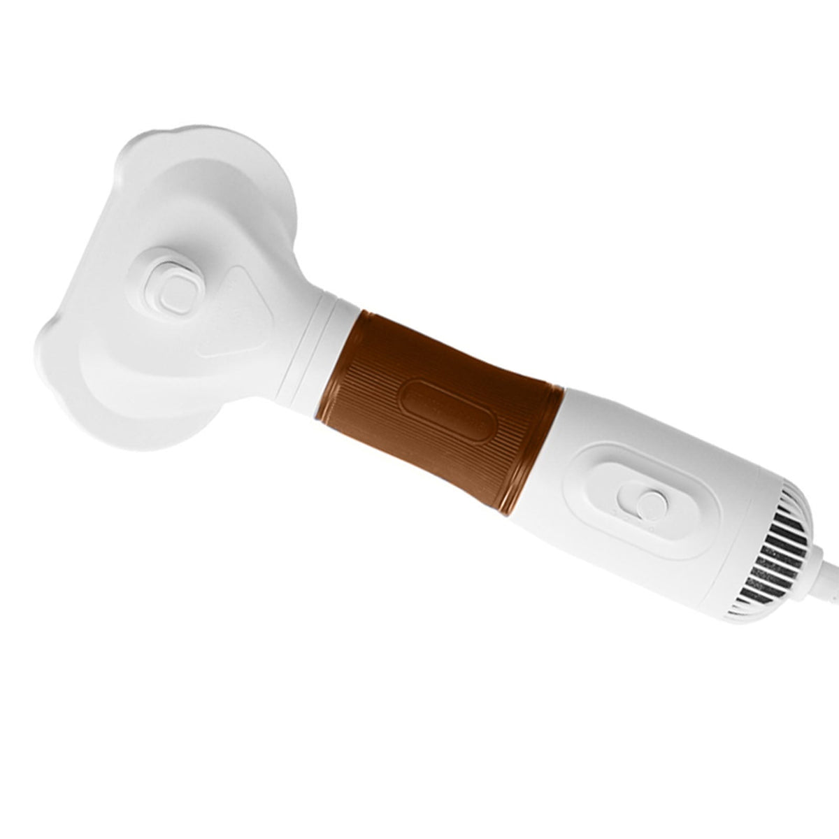 3-in-1 Pet Hair Dryer Brush – 600 W Low-Noise Slicker Dryer with 3 Heat Settings – Coffee