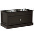Elevated Dog Bowl Stand with 11 L Storage Drawer & 2 Stainless Steel Bowls, Espresso Brown – view 9