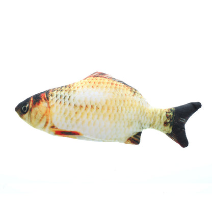 Electric Flopping Fish Cat Toy – 11.8 in Soft Plush Fish with Catnip Pocket, Tap-Activated – view 3