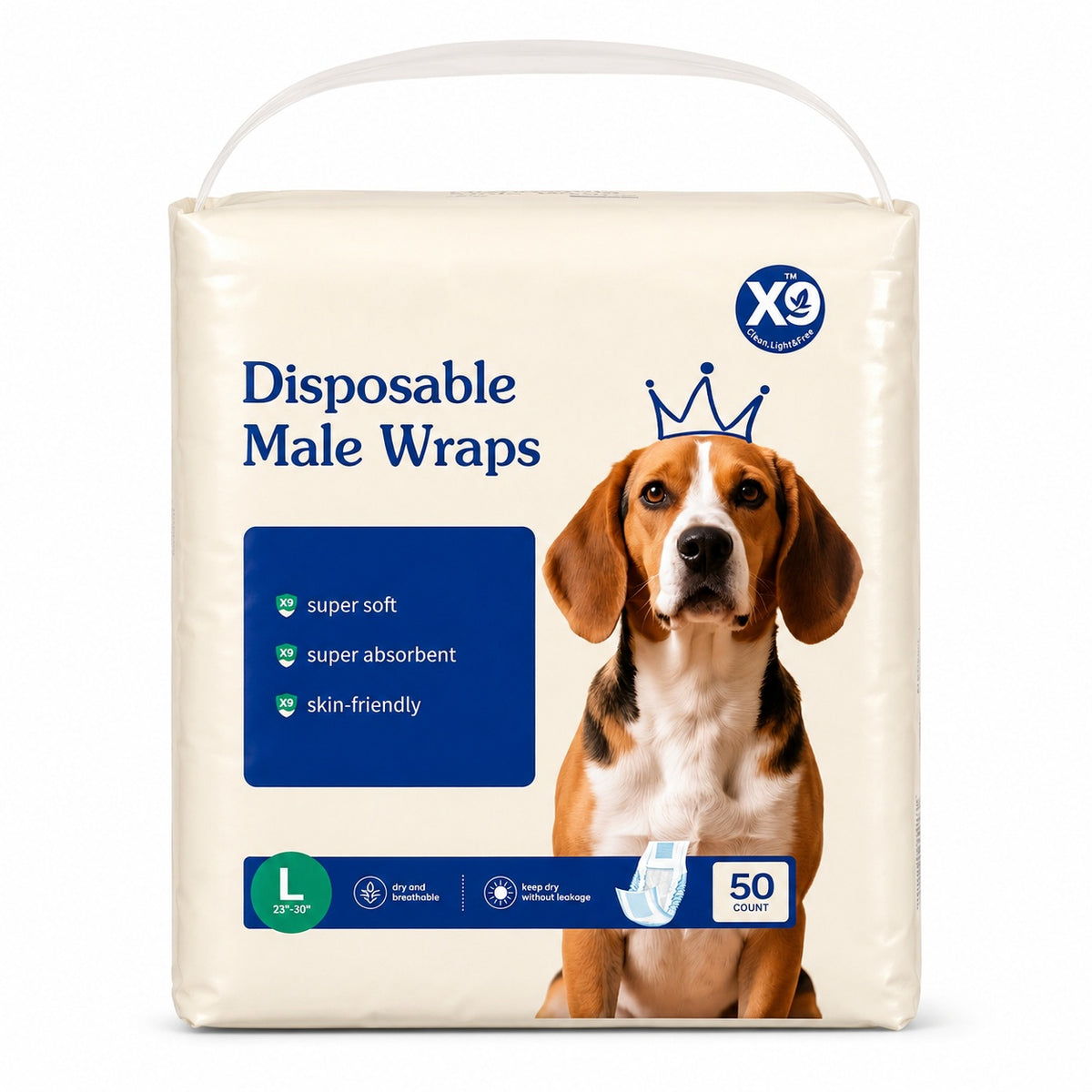 Disposable Male Dog Wraps – Super Absorbent, Leak-Proof Belly Bands, XS–L – view 4