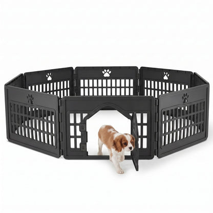 Modular Plastic Pet Playpen – 4, 6 or 8 Panels with Lockable Door &amp; Anti-Slip Mat – view 5