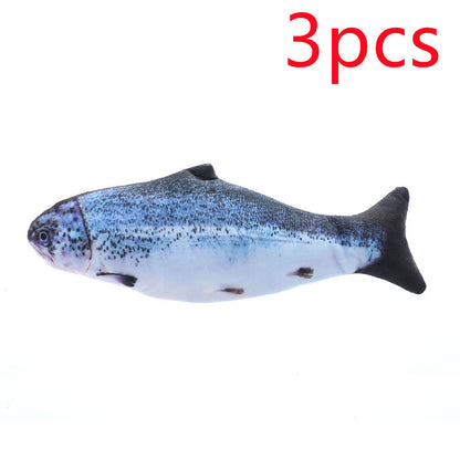 Electric Flopping Fish Cat Toy – 11.8 in Soft Plush Fish with Catnip Pocket, Tap-Activated – view 10