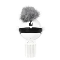 Electronic Motion Cat Toy with Rope and Fluffy Ball – Interactive Teaser, White – view 10