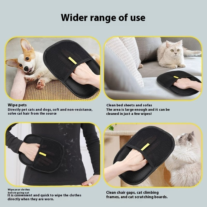 Pet Hair Remover Grooming Glove – Dual-Sided Deshedding Mitt for Dogs, Cats and Rabbits – view 8