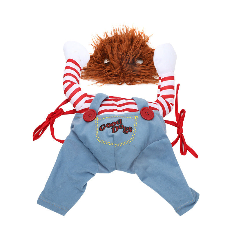 Headless Horseman Dog Costume – Funny Halloween Rider Outfit – view 9