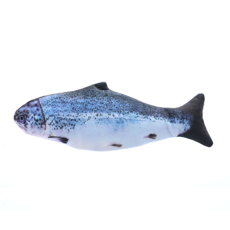 Electric Flopping Fish Cat Toy – 11.8 in Soft Plush Fish with Catnip Pocket, Tap-Activated – view 5