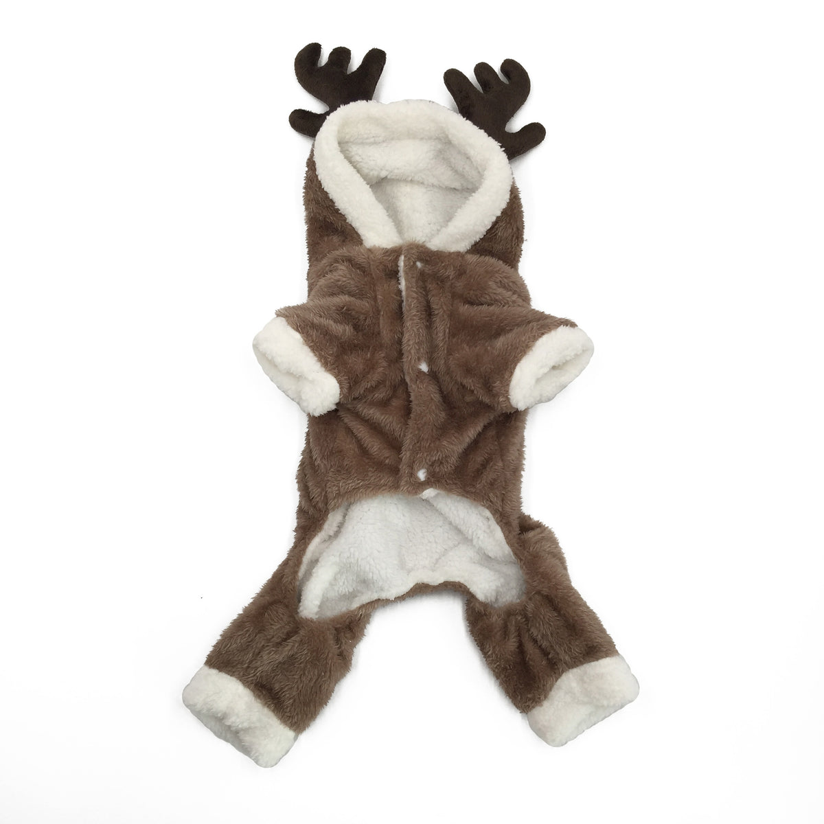 Reindeer Christmas Dog Outfit – Cozy Fleece Holiday Costume – view 2