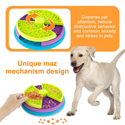3-in-1 Rotating Dog Slow Feeder and Lick Mat – Holds 2 Cups, for Medium &amp; Large Dogs, Green – view 6