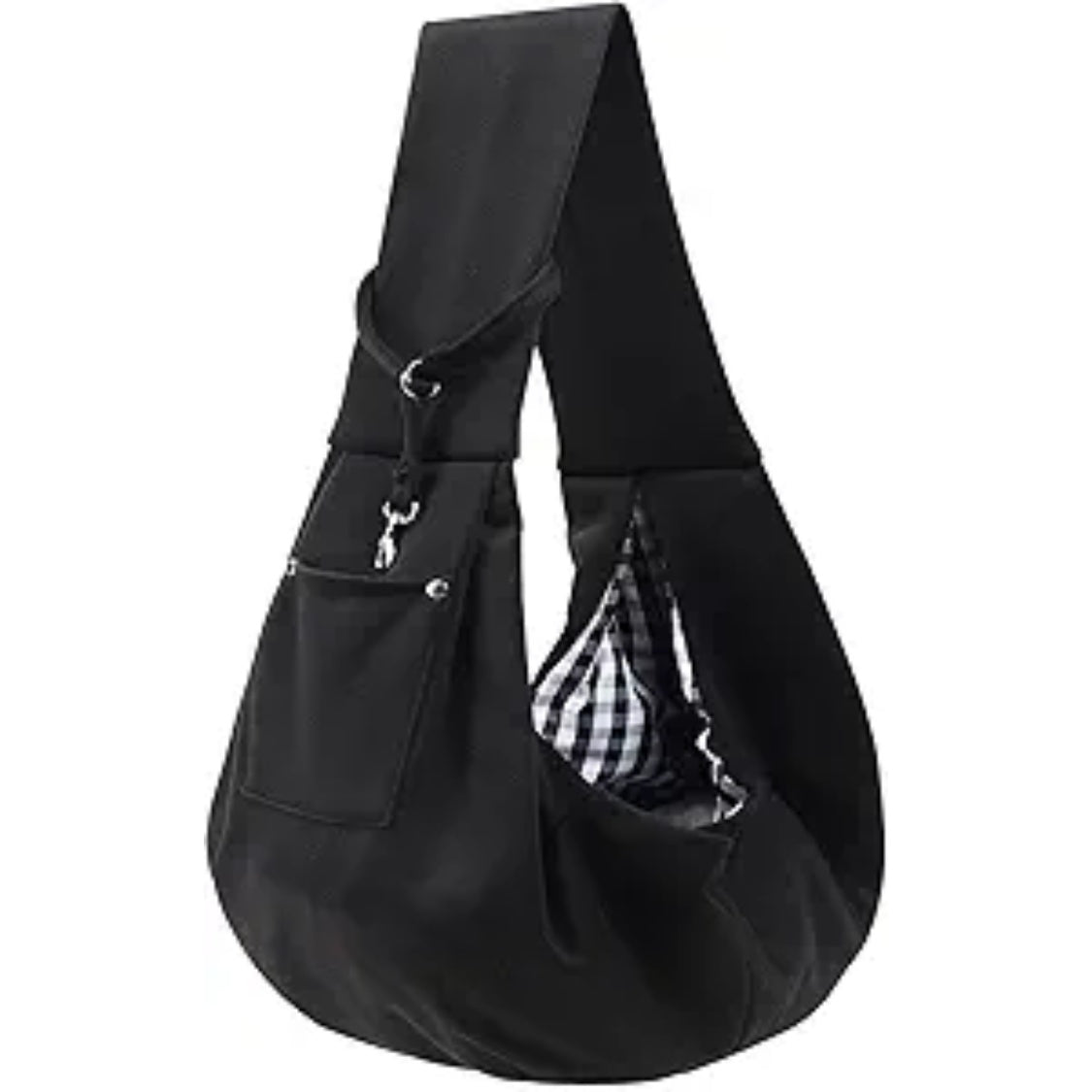 Reversible Dog Carrier Sling – Hands-Free Puppy Purse with Storage Pocket for Pets Up to 12 lbs