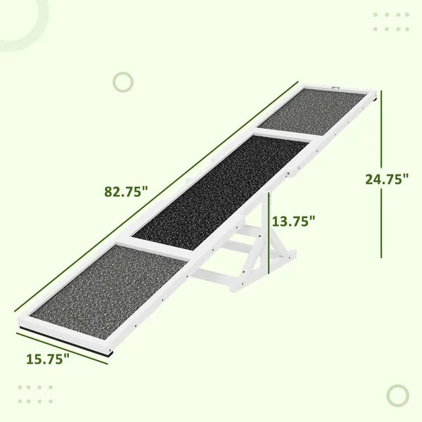 Wooden Dog Agility Seesaw for Training and Exercise, Anti-Slip Surface, 82.7 in Long – view 5