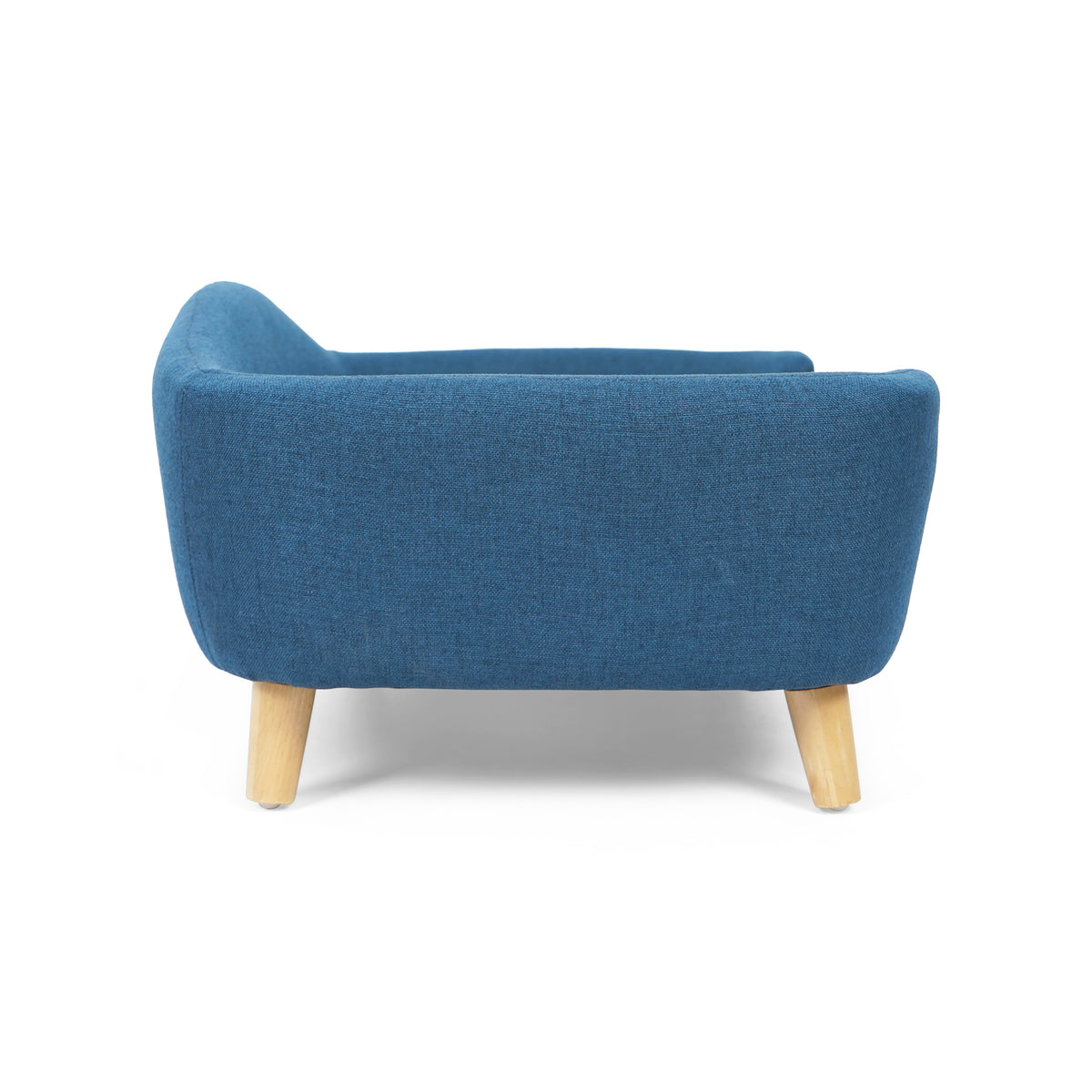 Elevated Dog Bed for Small Dogs – Fabric Couch, Rubber Wood Legs, Supportive Foam, Navy Blue – view 6