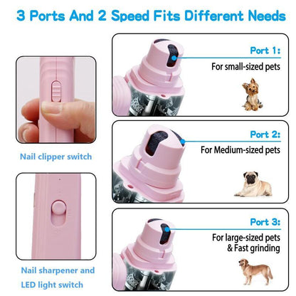 2-in-1 Pet Nail Clipper and Grinder with Dual LED Lights, Dust Guard and Type-C Charging – view 5