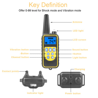 Rechargeable Dog Training Collar with Remote – 2625 ft, 4 Modes, IP67 (Set or Receiver Only) – view 3