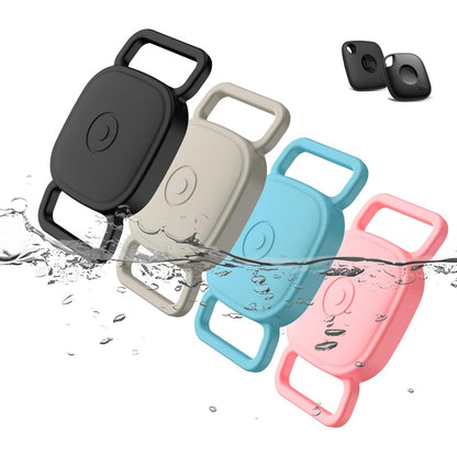 Waterproof Silicone Tracker Holder for Dog &amp; Cat Collars – 2-Pack Case for Square Bluetooth Trackers