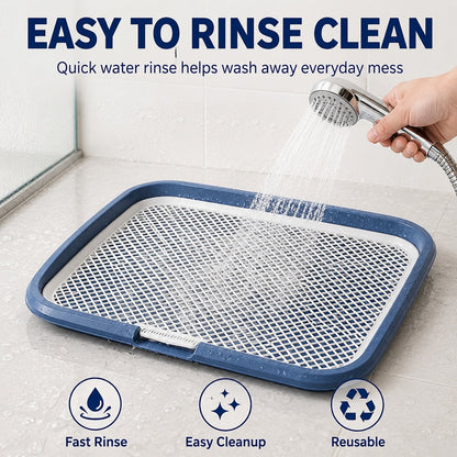 Dog Potty Tray with Removable Mesh Grate – Leak-Proof Indoor Dog Toilet, 25.6 x 19.7 in – view 2