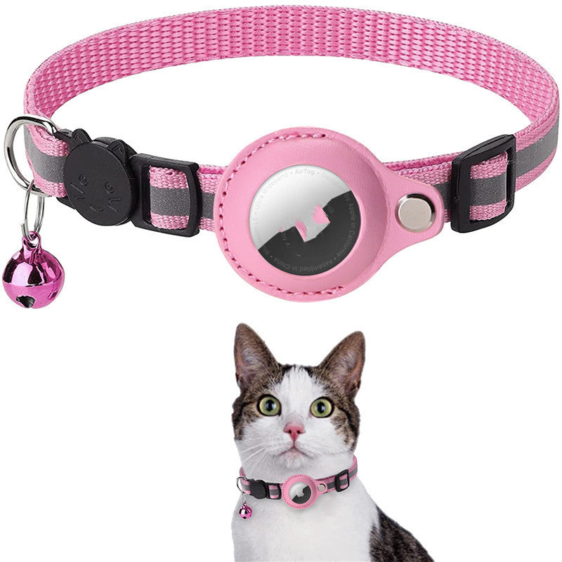Reflective Nylon Collar with Waterproof Tracker Holder – For Round Bluetooth Trackers, Cats &amp; Dogs – view 6