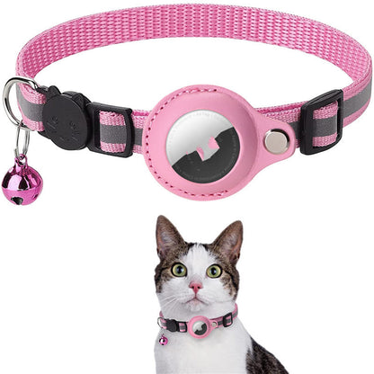 Reflective Nylon Collar with Waterproof Tracker Holder – For Round Bluetooth Trackers, Cats &amp; Dogs – view 6