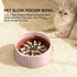 Switchable Slow Feeder Double Pet Bowl Set with Stainless Steel Bowls for Cats & Small Dogs, Pink – view 6