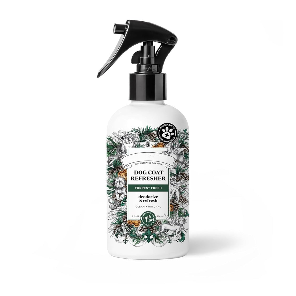 Dog Deodorizing Spray with Fir, Amber &amp; Cedarwood Scent, 8 fl oz Coat Spray