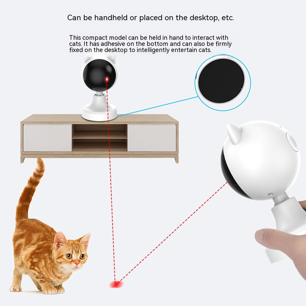 USB Rechargeable Laser Cat Teaser Toy – Automatic Interactive Light Toy, White – view 4
