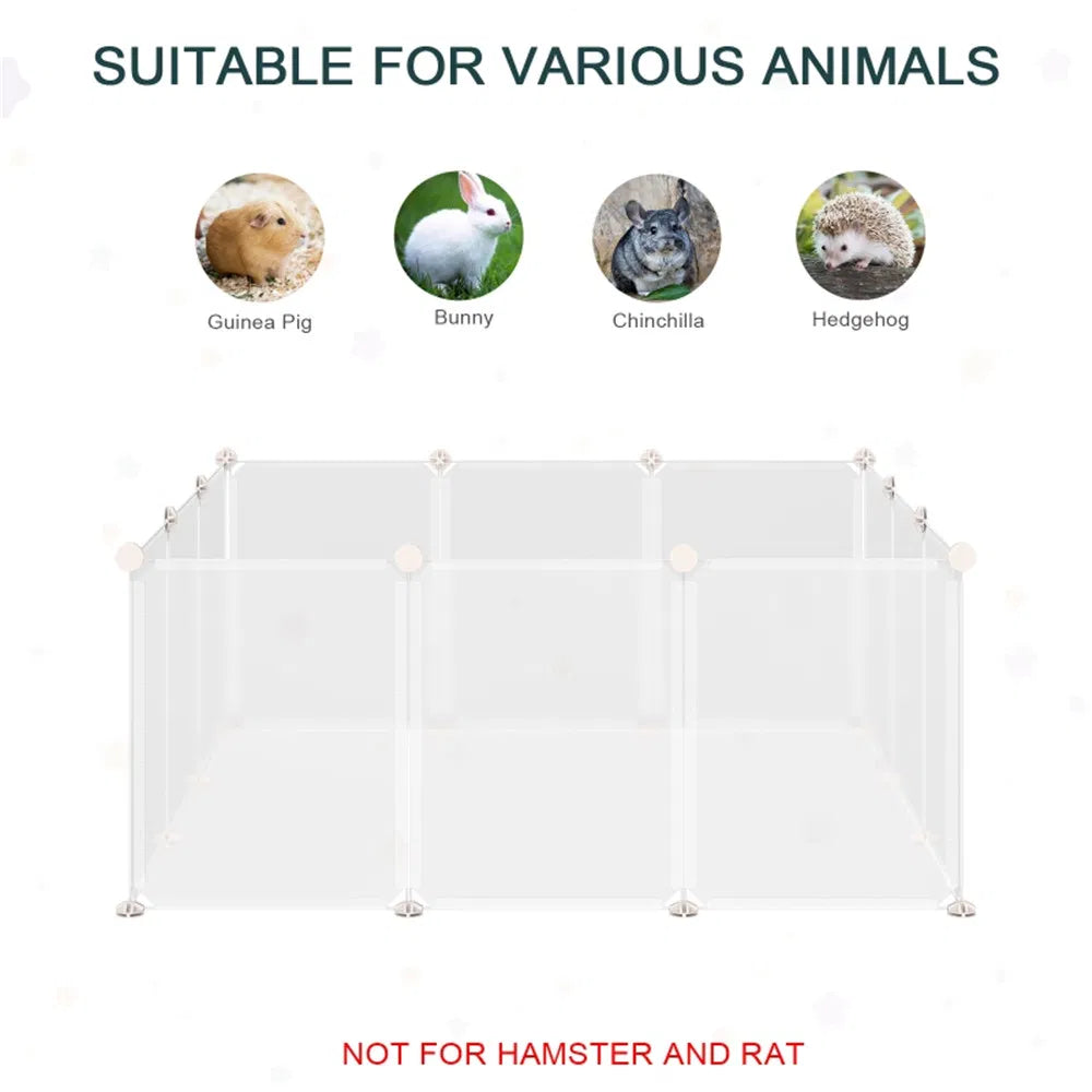 Small Animal Playpen – 12-Panel DIY Pen for Rabbits &amp; Guinea Pigs, 41 x 41 in – view 6
