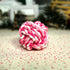 Braided Cotton Rope Ball Dog Toy – 2.8 in Chew & Fetch Ball in Pink, Blue or Multicolor – view 3