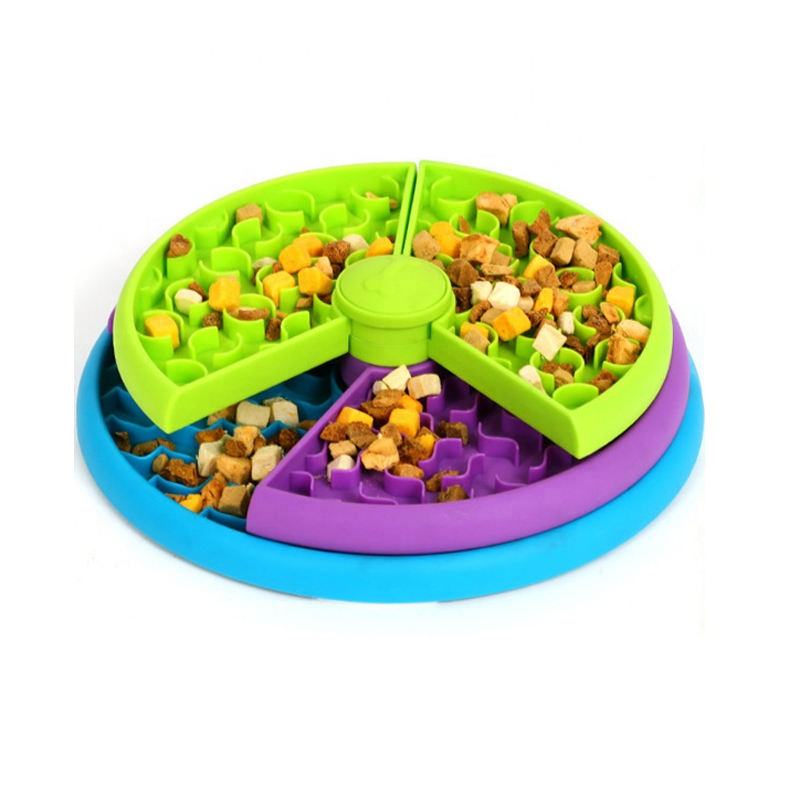 3-in-1 Rotating Dog Slow Feeder and Lick Mat – Holds 2 Cups, for Medium &amp; Large Dogs, Green – view 2