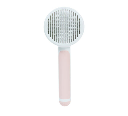 Round Handle Self-Cleaning Pet Needle Comb – 135° Stainless Steel Pins for Knots and Loose Hair – view 8