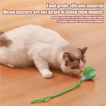 Self-Rotating Cat Ball with Lights and Touch Activation, Rechargeable – Gray, Green or Red – view 9