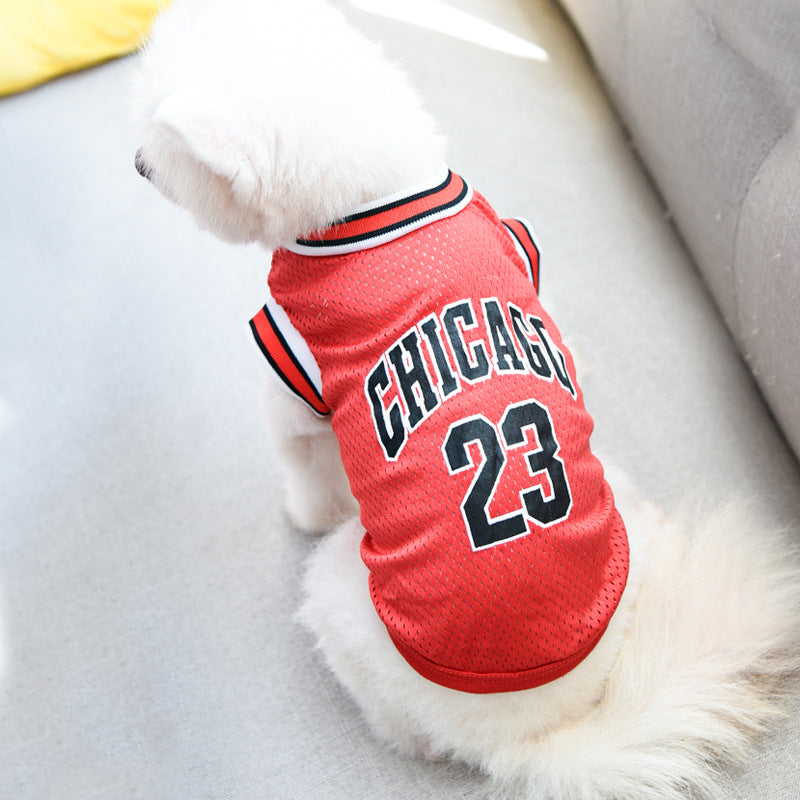Mesh Basketball Jersey Vest for Dogs, No. 23 Summer Tank in Sizes XS–5XL