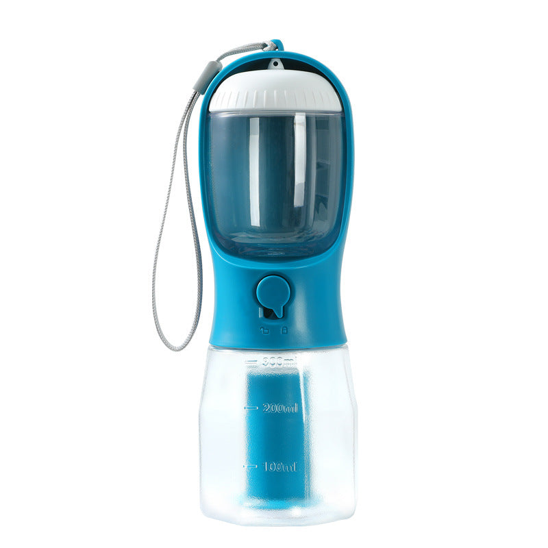 3-in-1 Dog Water Bottle – Travel Cup with Food Container, Waste Bag Holder &amp; Filter, 300 ml – view 7